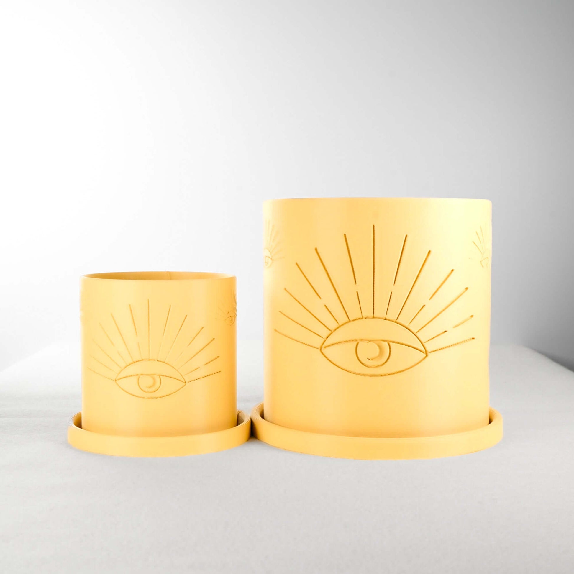 All-Seeing Eye Planter - Rosebud HomeGoods Mustard 4 With Drip Tray MODERN HOME GOOD