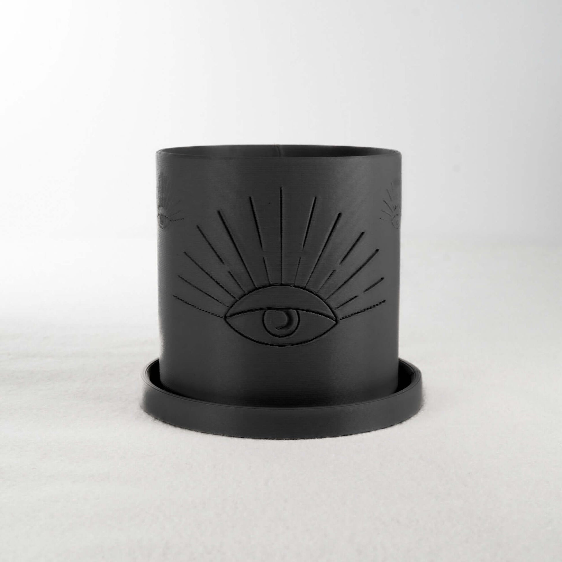 All-Seeing Eye Planter - Rosebud HomeGoods Black 4 With Drip Tray MODERN HOME GOOD