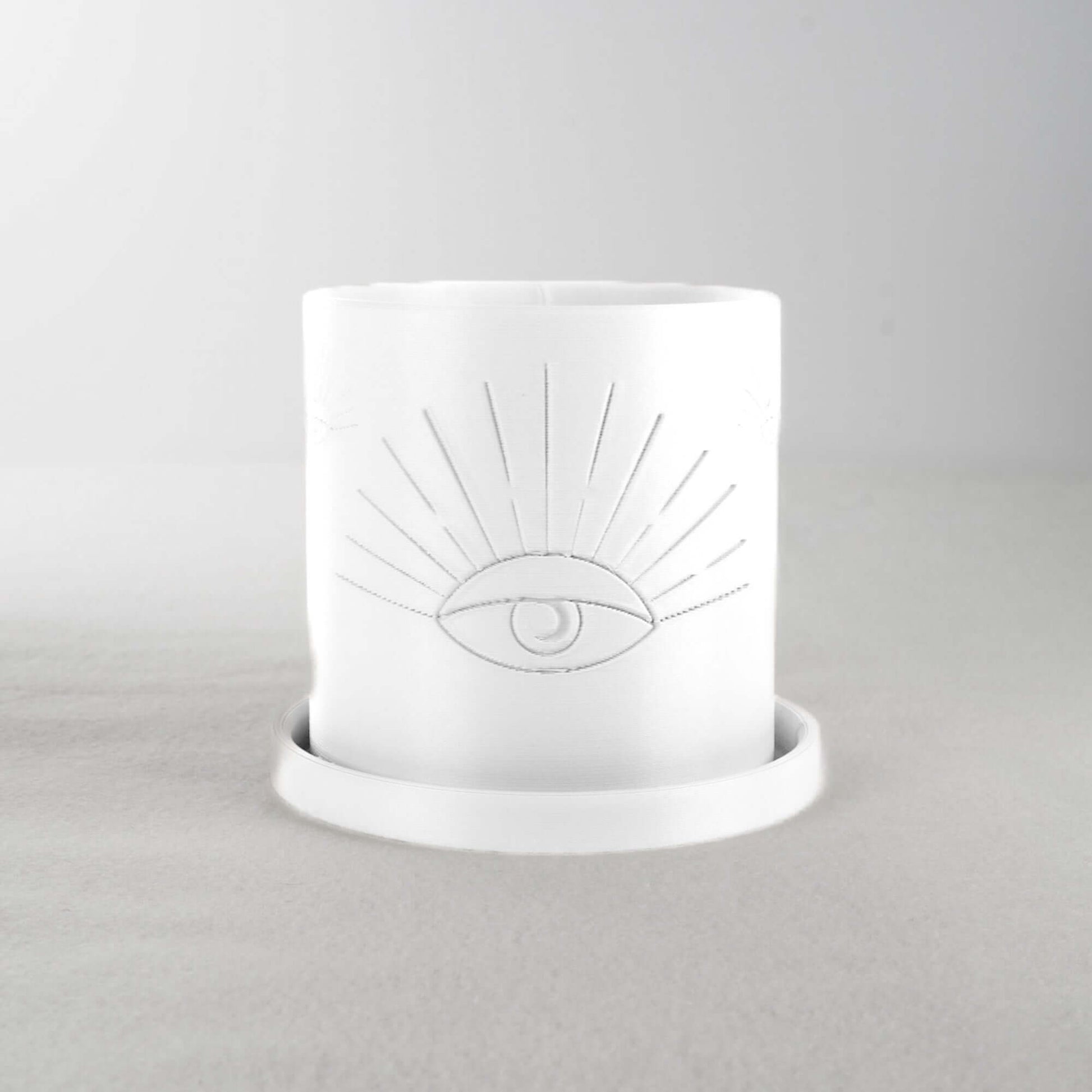 All-Seeing Eye Planter - Rosebud HomeGoods White 4 With Drip Tray MODERN HOME GOOD