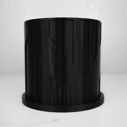 Art Deco Tower Planter - Rosebud HomeGoods Black 4 Inch Without Drip Tray MODERN HOME GOOD