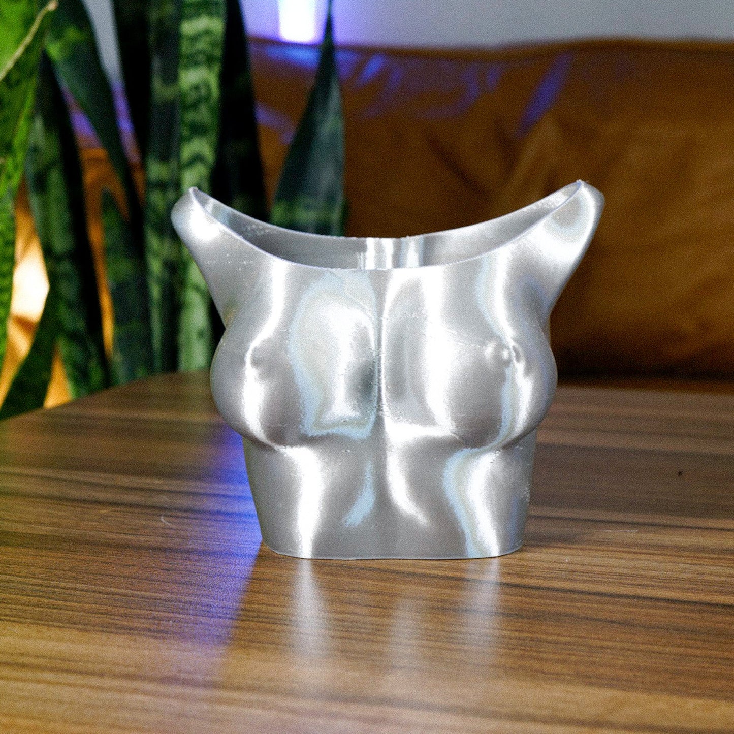 Boob Planter - Rosebud HomeGoods Silver Small With Drip Tray MODERN HOME GOOD