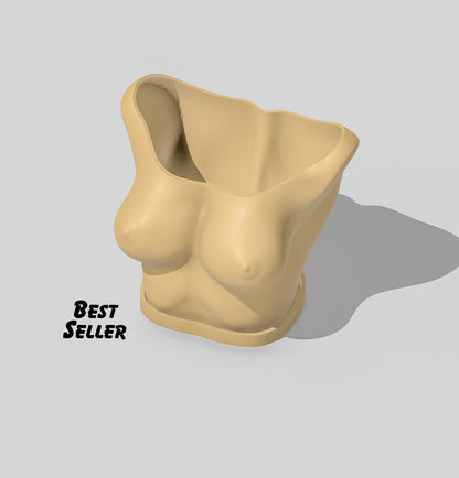 Boob Planter - Rosebud HomeGoods Beige Small No Drip Tray MODERN HOME GOOD