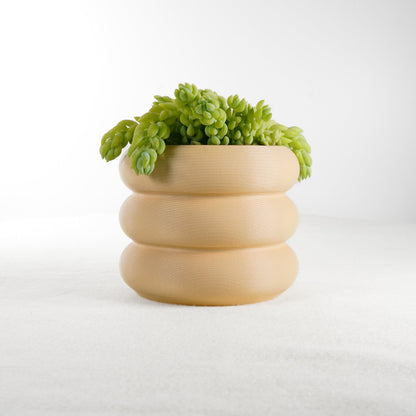 Bubble Planter - Rosebud HomeGoods Beige 4 Inch With Drip Tray MODERN HOME GOOD