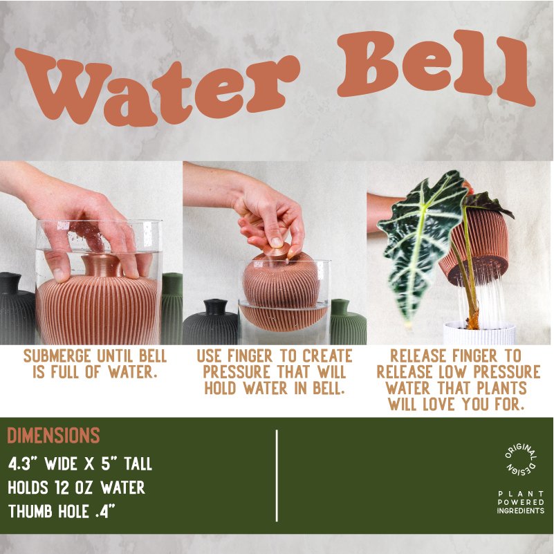 Bubble Water Bell Thumb Pot - Rosebud HomeGoods NO Drip Tray Beige MODERN HOME GOOD