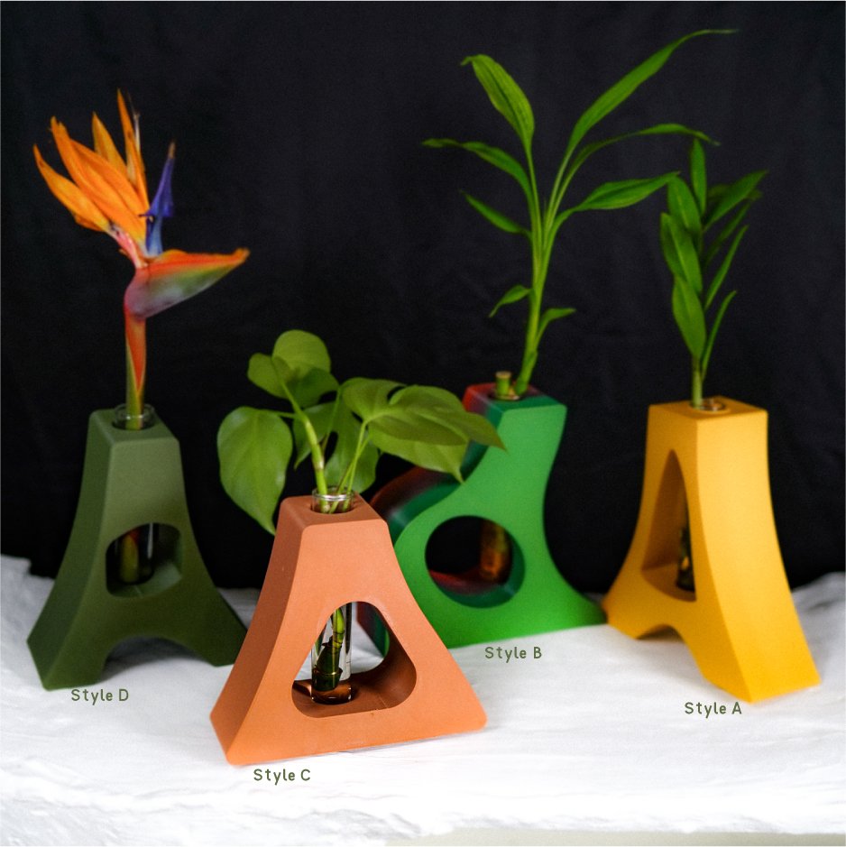 “C” Art Nouveau Propagation Station - Rosebud HomeGoods Black No Plant Cutting MODERN HOME GOOD