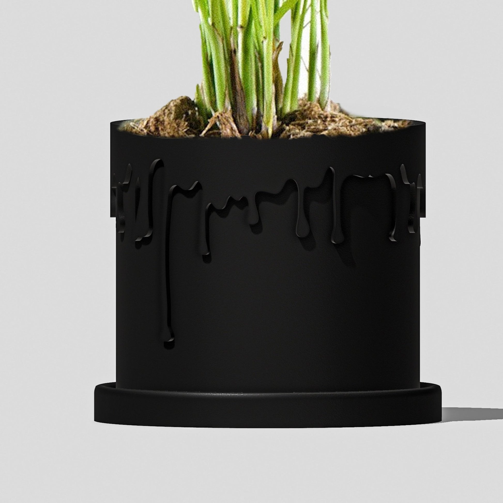 Drip Planter - Rosebud HomeGoods Green 4 inch With Drip Tray MODERN HOME GOOD
