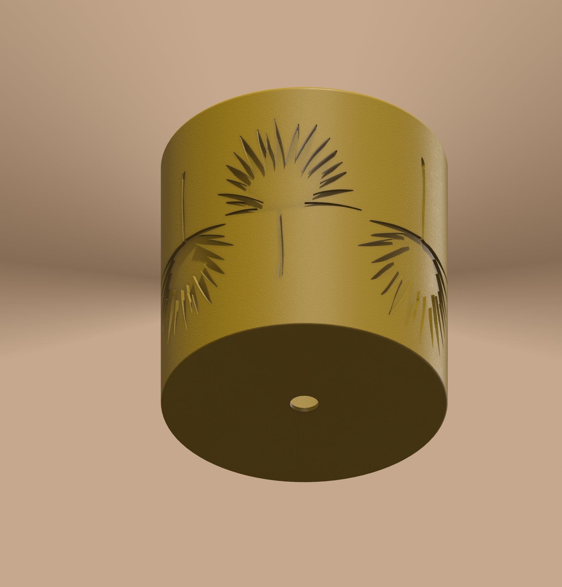 Fan Palm Pot - Rosebud HomeGoods Mustard 4 With Drip Tray MODERN HOME GOOD