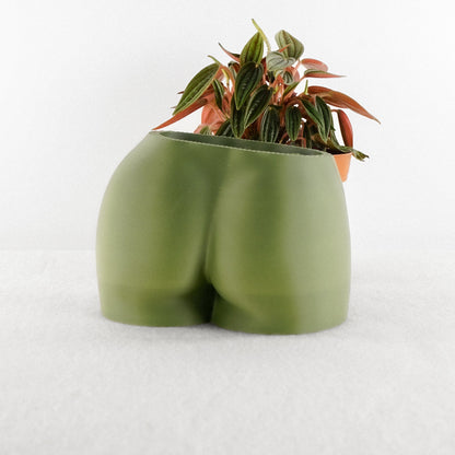 Feminine Butt Planter - Rosebud HomeGoods Green With Drip Tray MODERN HOME GOOD
