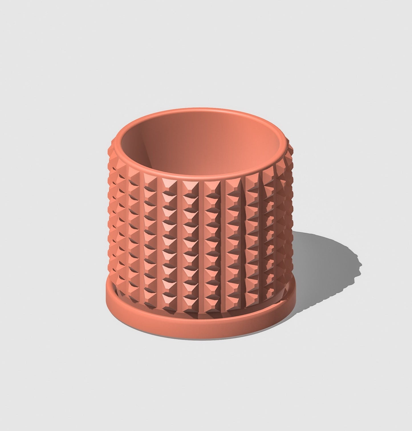 Modern Plant Pot Unique with Drainage and Saucer, 3D Printed Planter with Unique Modern Design, Lightweight