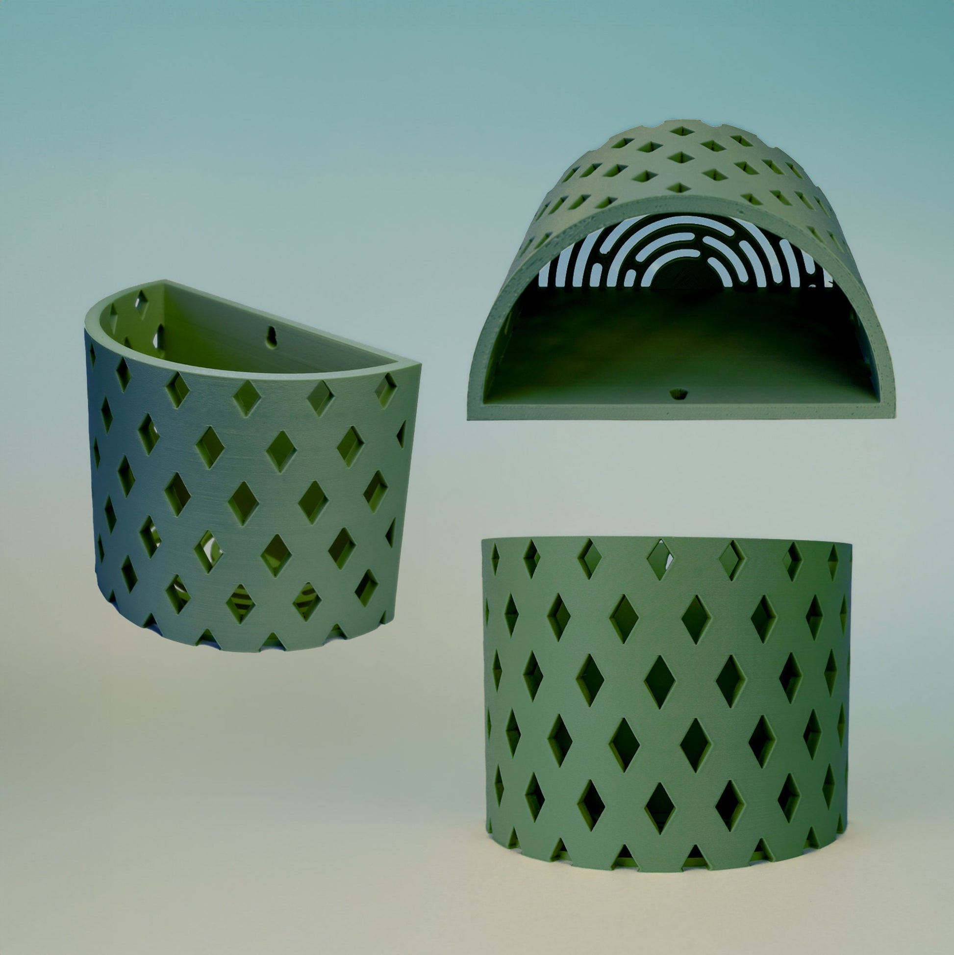 plant pot wall mount Orchid Wall Planter, Staghorn Wall Mount, Indoor Hanging Planter, 3D Printed Planter, Cute Aesthetic, Modern Home Decor, Wall Plant Pot Boho Copper /