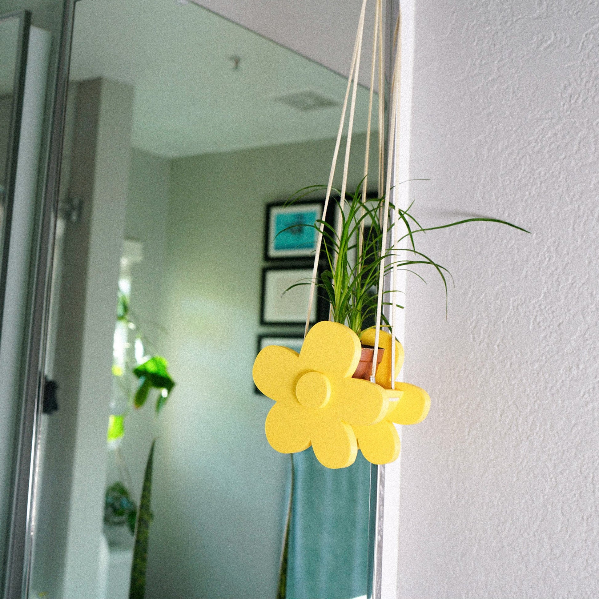 Indoor Hanging Planter, Daisy - Rosebud HomeGoods Beige Small MODERN HOME GOOD