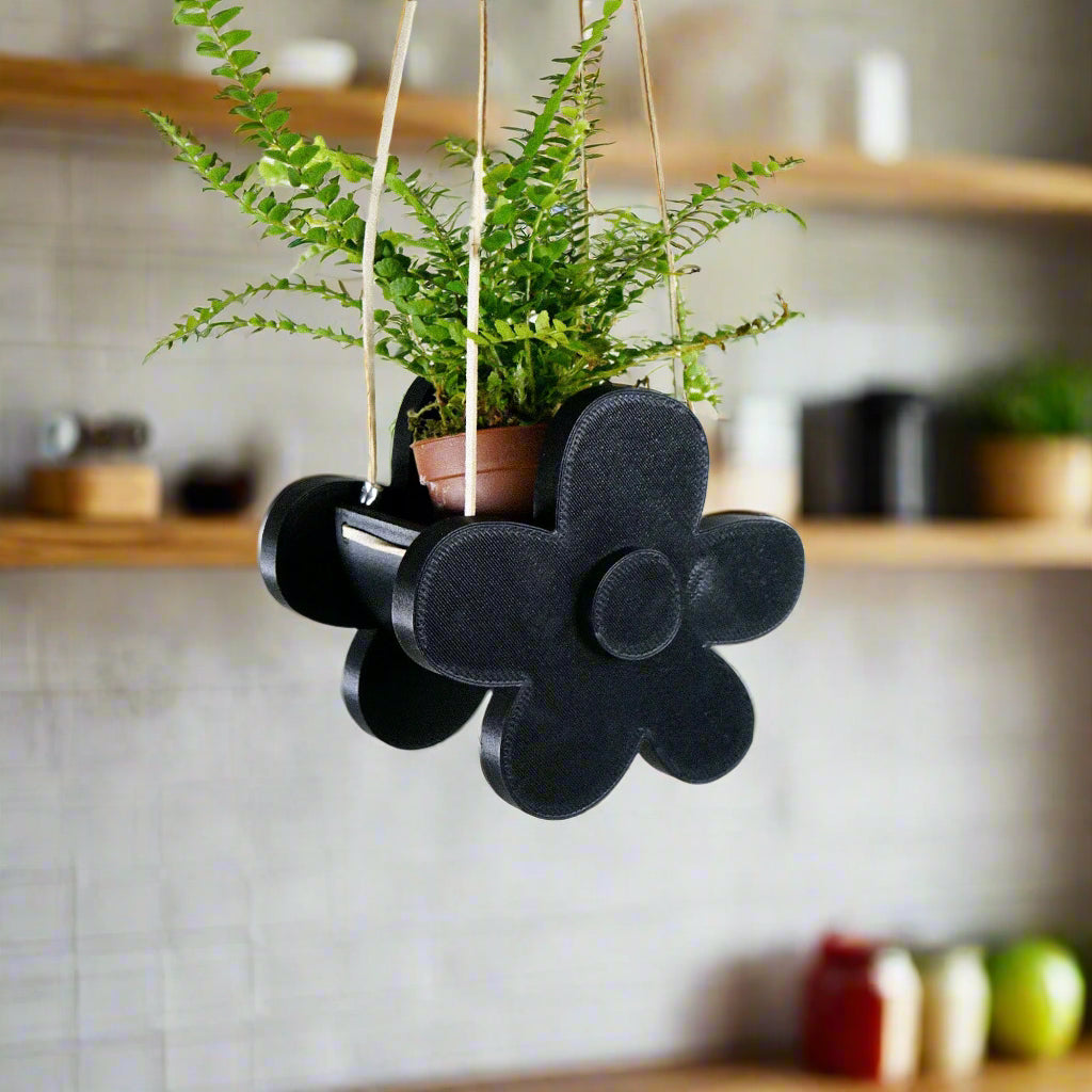 Indoor Hanging Planter, Daisy - Rosebud HomeGoods Black Small MODERN HOME GOOD