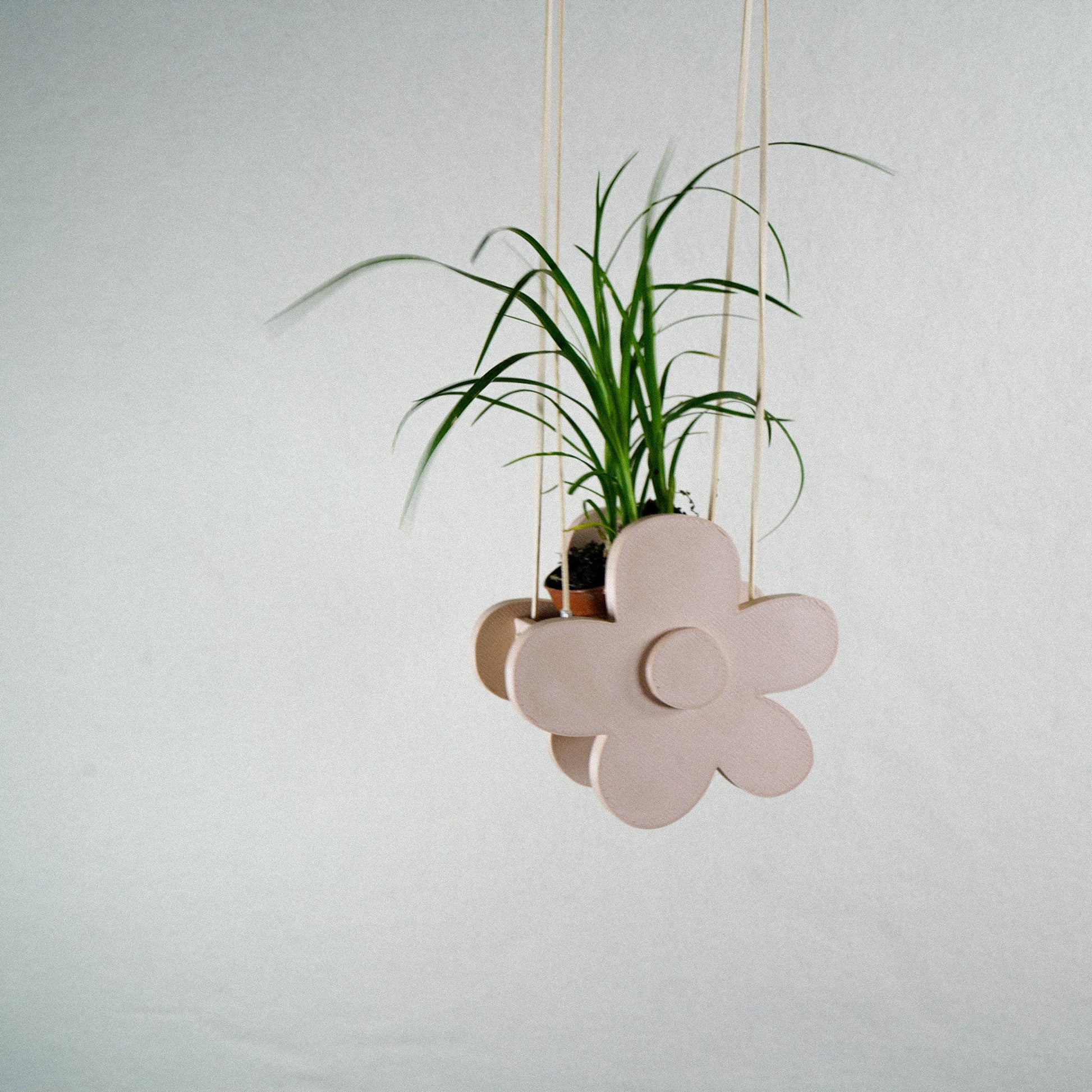 Indoor Hanging Planter, Daisy - Rosebud HomeGoods Beige Small MODERN HOME GOOD