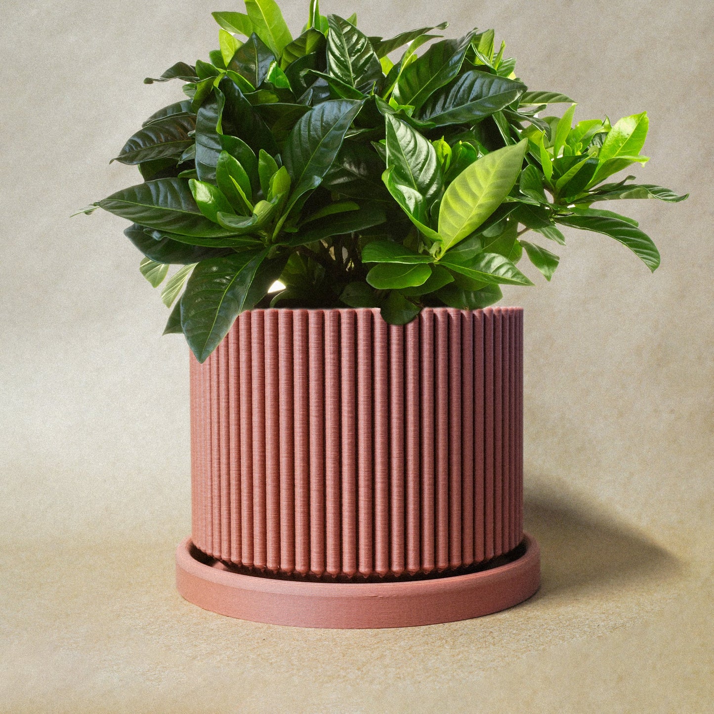 Mid-Century Ribbed Planter - Rosebud HomeGoods Copper 4 With Drip Tray MODERN HOME GOOD