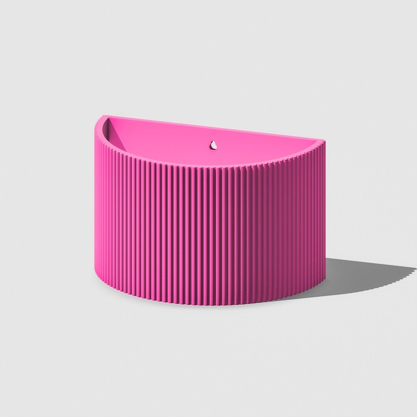 Pink Ribbed wall planter with or without drainage 'MID CENTURY RIBBED' - Rosebud HomeGoods Pink Reg MODERN HOME GOOD