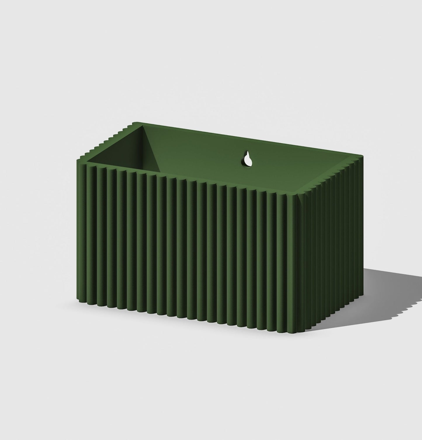 Rectangle Ribbed Wall Planter - Rosebud HomeGoods Reg Green With Drainage MODERN HOME GOOD