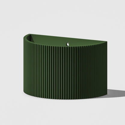 Ribbed Wall Planter - Rosebud HomeGoods Reg Green With Drainage MODERN HOME GOOD