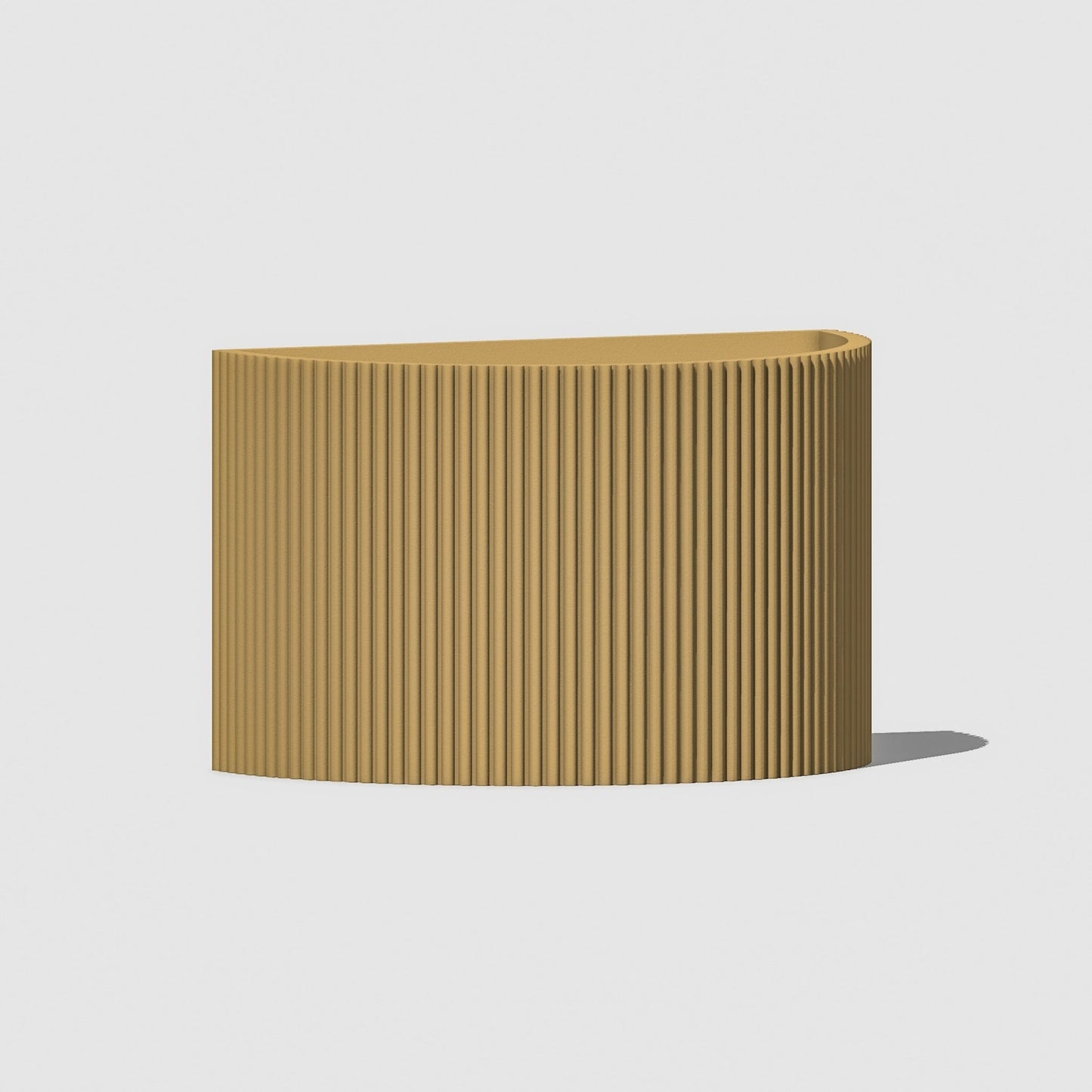 Ribbed Wall Planter - Rosebud HomeGoods Reg Mustard With Drainage MODERN HOME GOOD