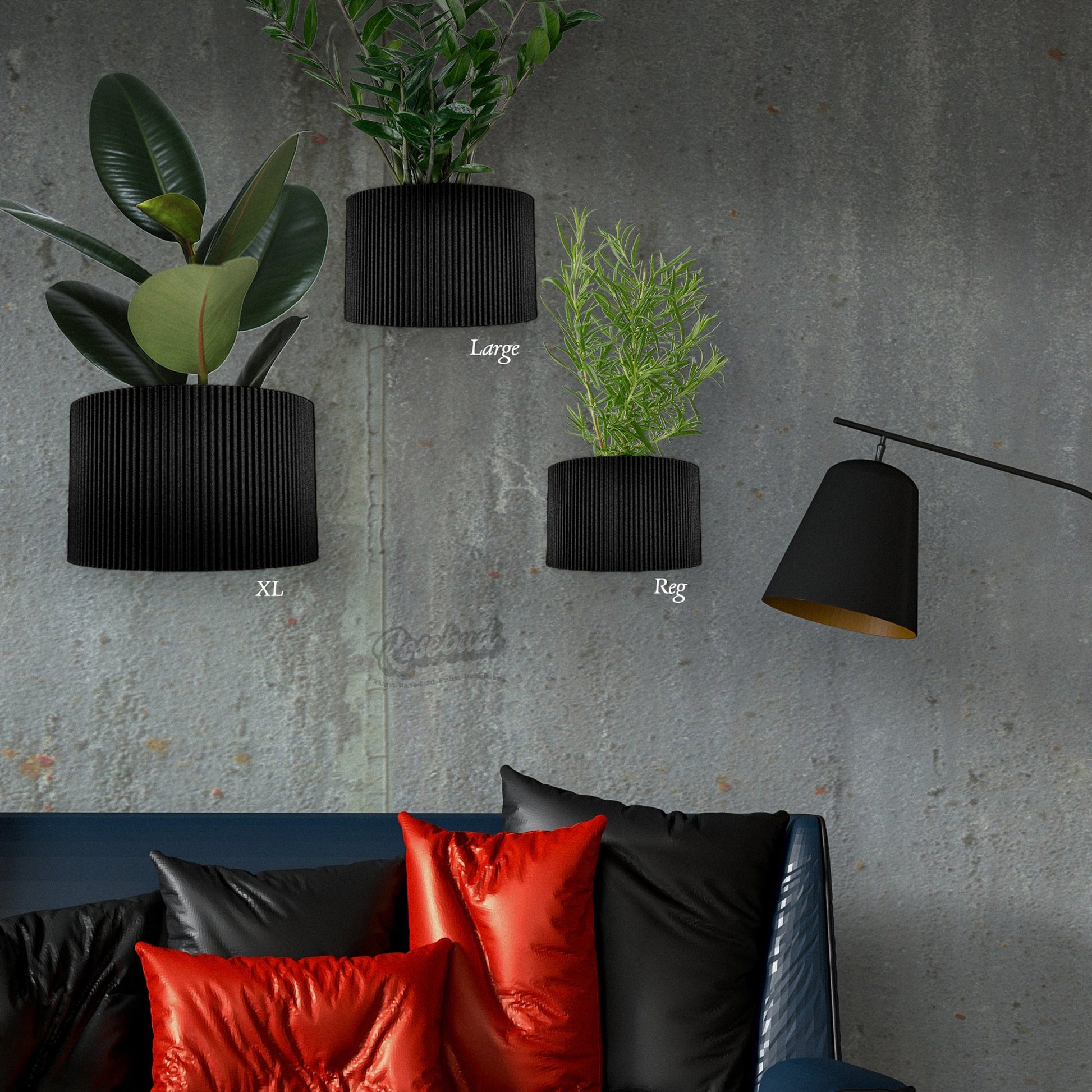 large indoor wall planter Half Moon Ribbed Wall Planter – Stylish, Durable, Eco-Friendly, Modern Design, Indoor & Outdoor Use, Multiple Sizes & Colors, Space-Saving, Vertical