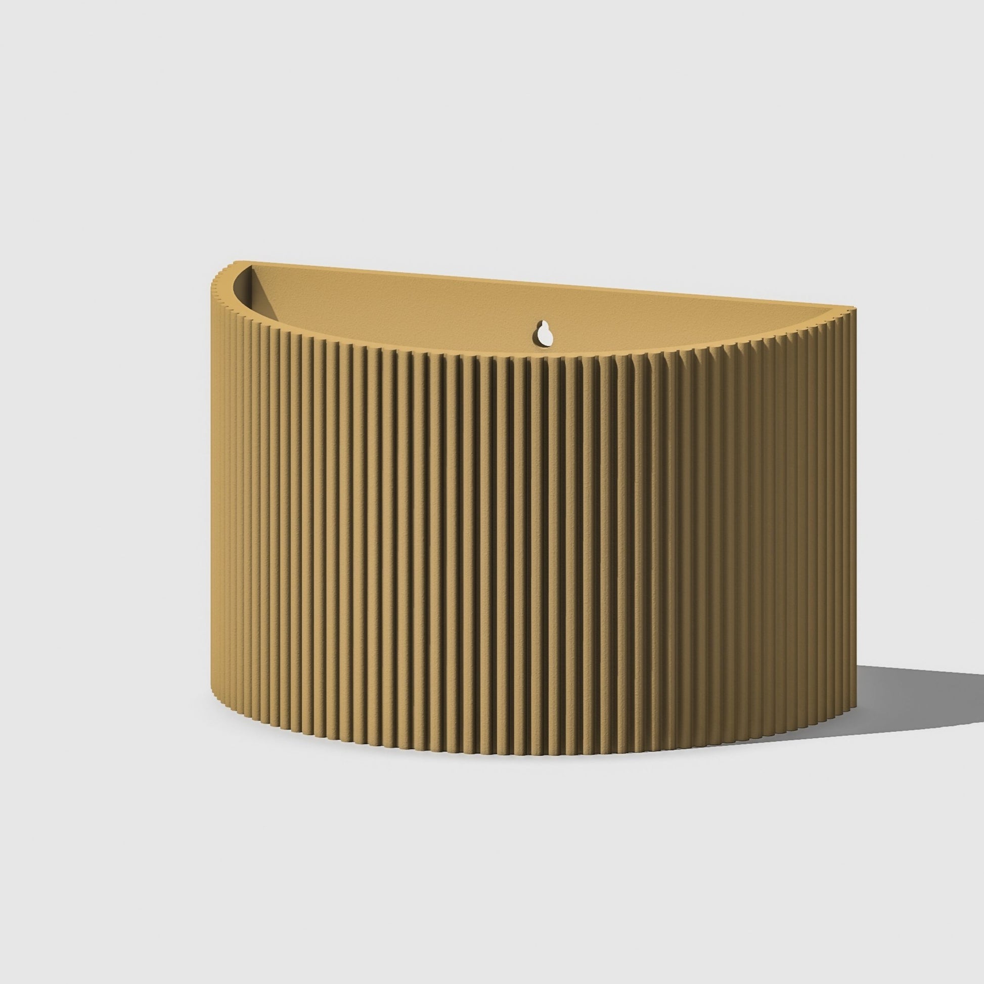 Half Moon Ribbed Wall Planter
