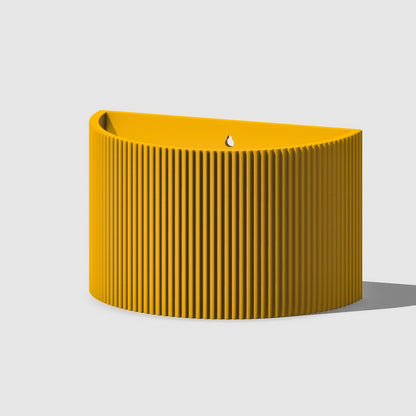 Ribbed Wall Planter - Rosebud HomeGoods Reg Mustard With Drainage MODERN HOME GOOD