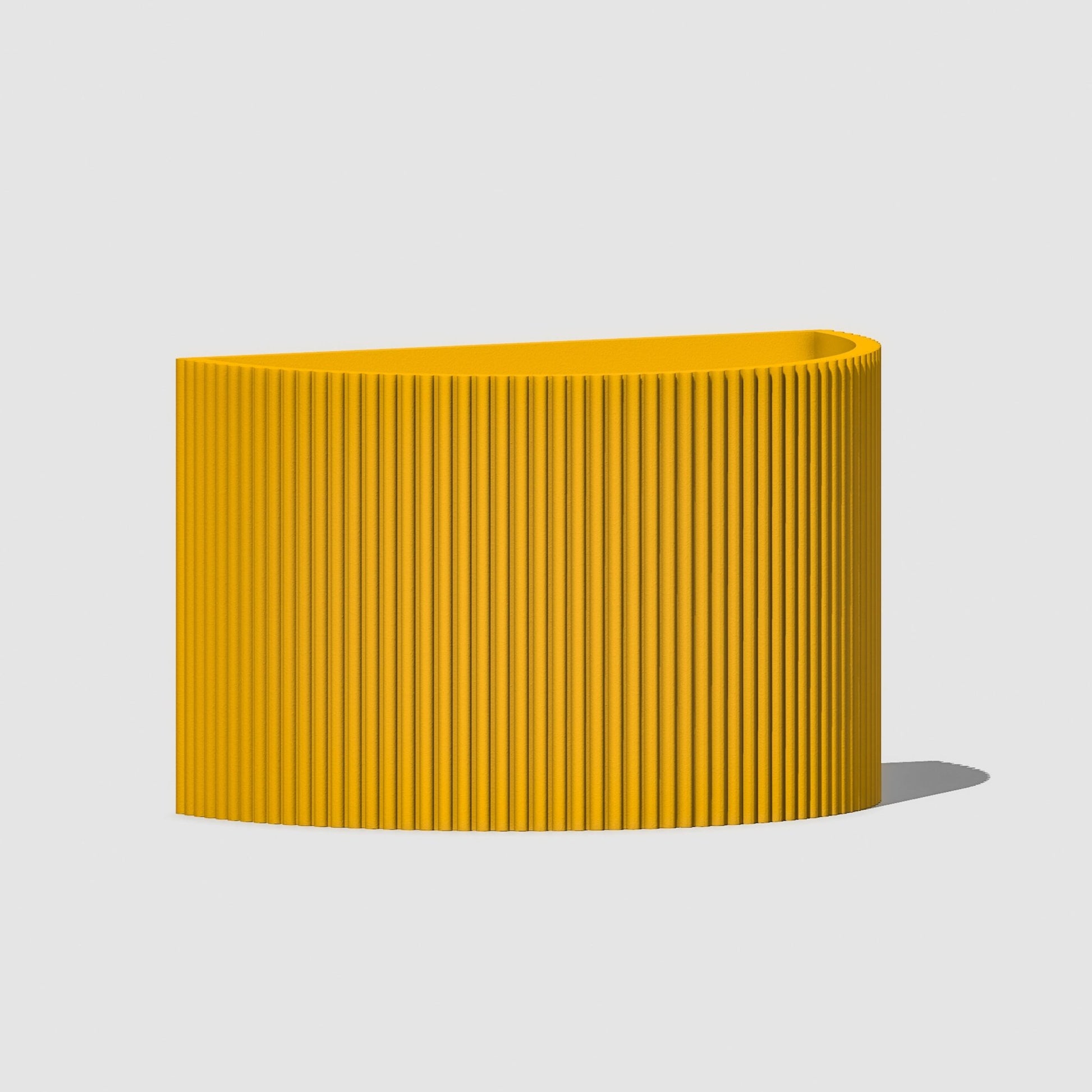 Ribbed Wall Planter - Rosebud HomeGoods Reg Mustard With Drainage MODERN HOME GOOD