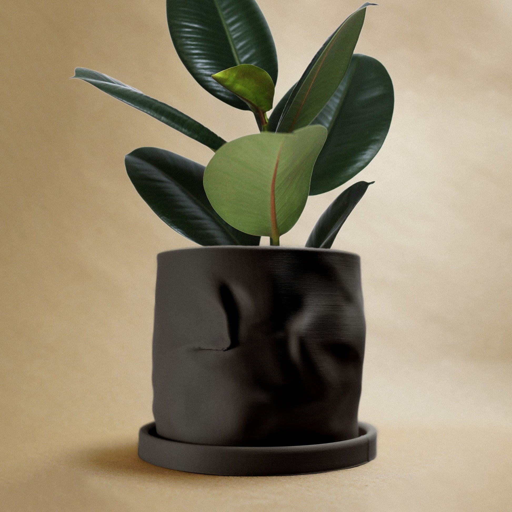 The Arezzo Plant Pot - Rosebud HomeGoods Black 4 Without Drip Tray MODERN HOME GOOD