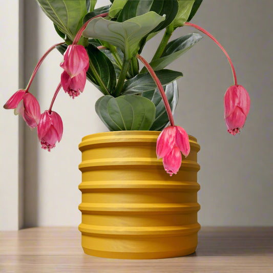 The Bubble Crest Planter - Rosebud HomeGoods Mustard 4 Without Drip Tray MODERN HOME GOOD