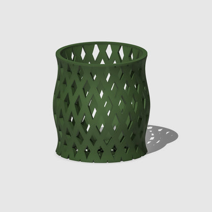 Unique Orchid Pot, Plant Pot with Drainage and Saucer, 3D Printed Planter, Use Leca & Aroid Mixes, Matte Beige, Lightweight, Philodendron "CAPRICIOUS" - Rosebud HomeGoods Green 4 inch Without Drip Tray MODERN HOME GOOD