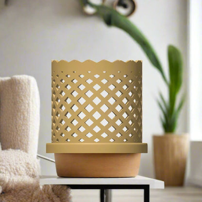 Unique Orchid Pot, Plant Pot with Drainage and Saucer, 3D Printed Planter, Use Leca & Aroid Mixes, Matte Beige, Lightweight, Philodendron "Roma” - Rosebud HomeGoods Beige 4 inch Without Drip Tray MODERN HOME GOOD