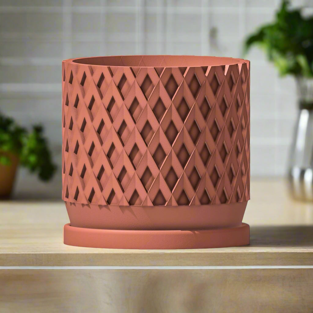 Waffle Cone Planter - Rosebud HomeGoods 4 Terracotta Without Drip Tray MODERN HOME GOOD