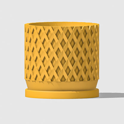 Waffle Cone Planter - Rosebud HomeGoods 4 Mustard Without Drip Tray MODERN HOME GOOD